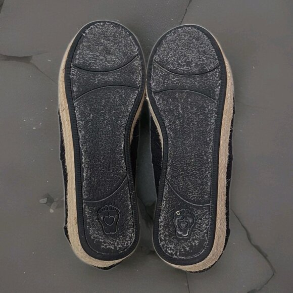 BOBS Skechers Women's Black Espadrilles Wedges Memory Foam Arch Pillow Sz 9 - Picture 6 of 7